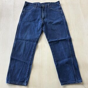 Vintage Rustler Jeans Mens 38x30 Blue Dark‎ Wash Denim Straight Relaxed Fit